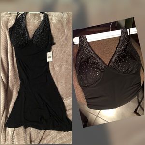 Little black dress-NWT- Halter dress/open back